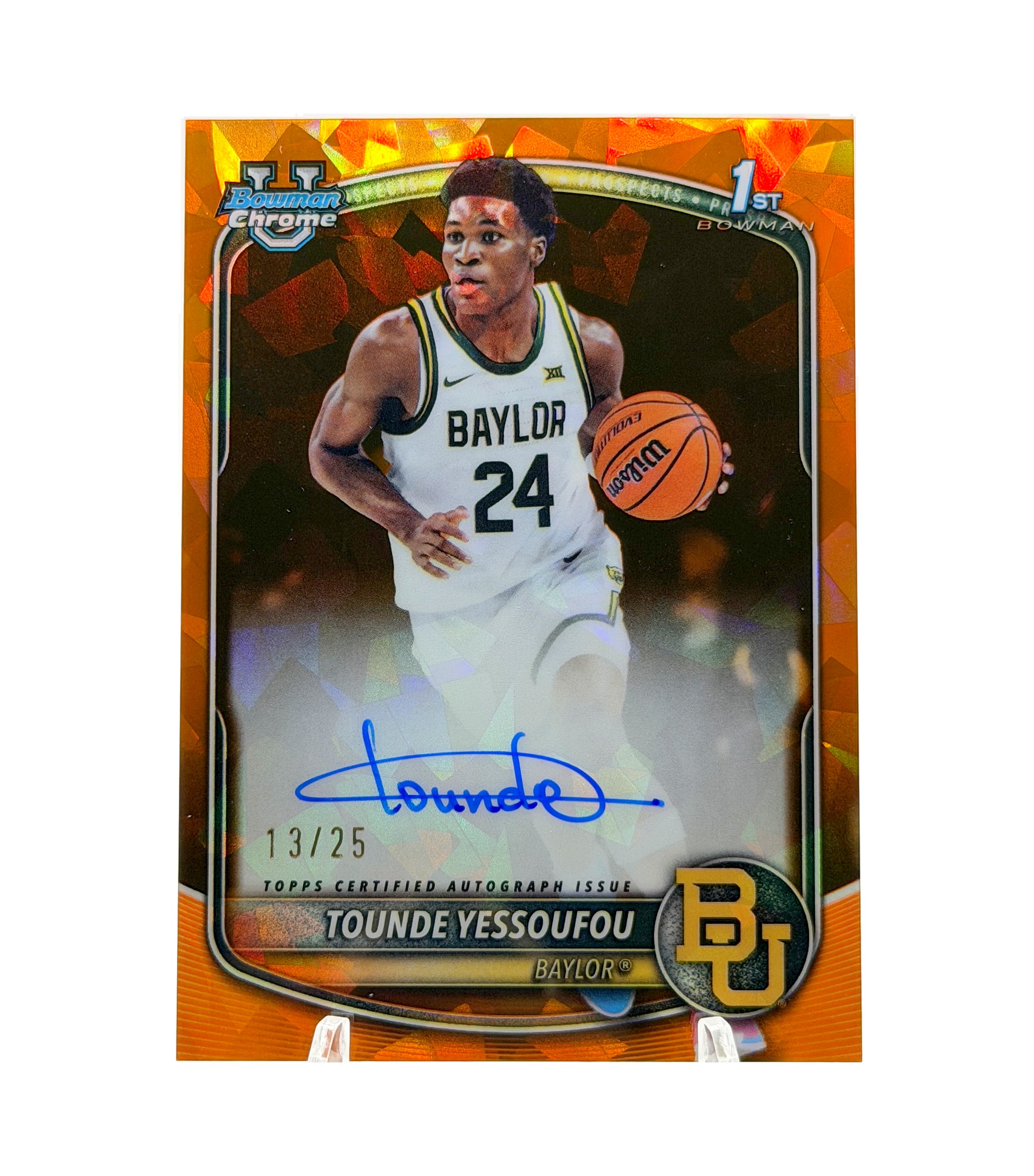 TOUNDE YESSOUFOU 2025-26 Bowman Chrome Sapphire 1st Orange Auto /25 RC St Johns